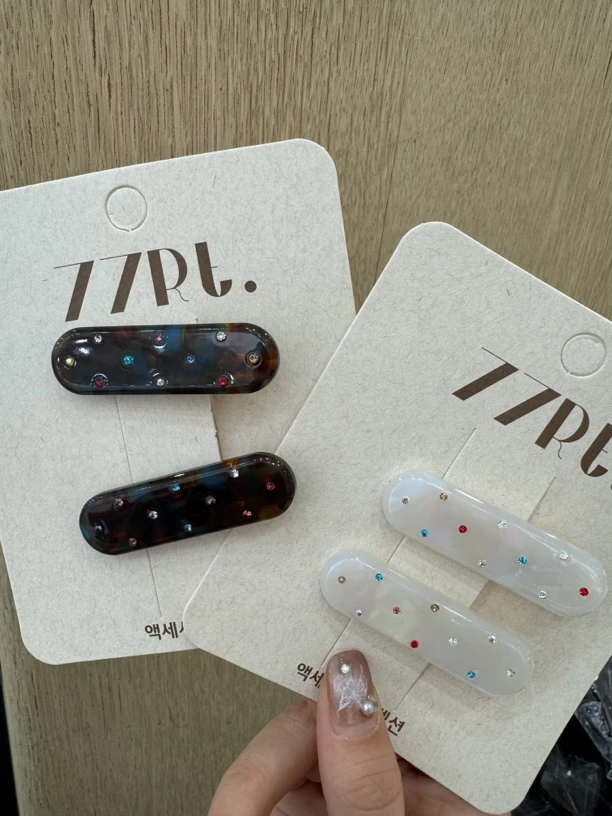 醋酸压夹彩色点点款夹力紧