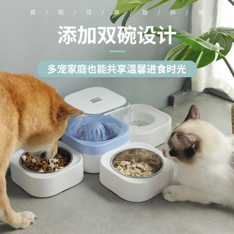 宠物自动喂水器活性炭滤芯猫咪不湿嘴狗狗双碗狗狗食盆狗碗猫碗