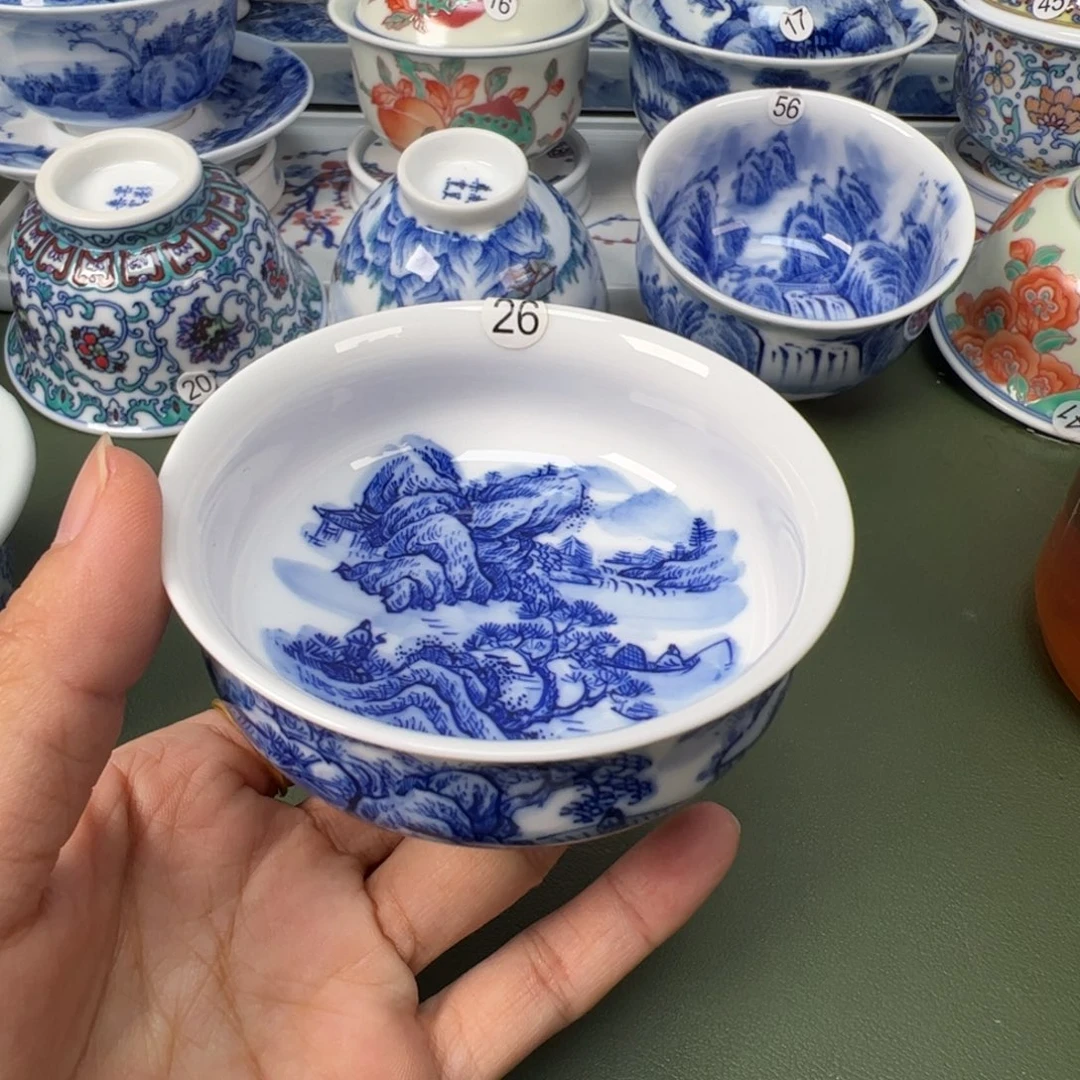 陶瓷景德镇纯手工纯手绘茶具木木26