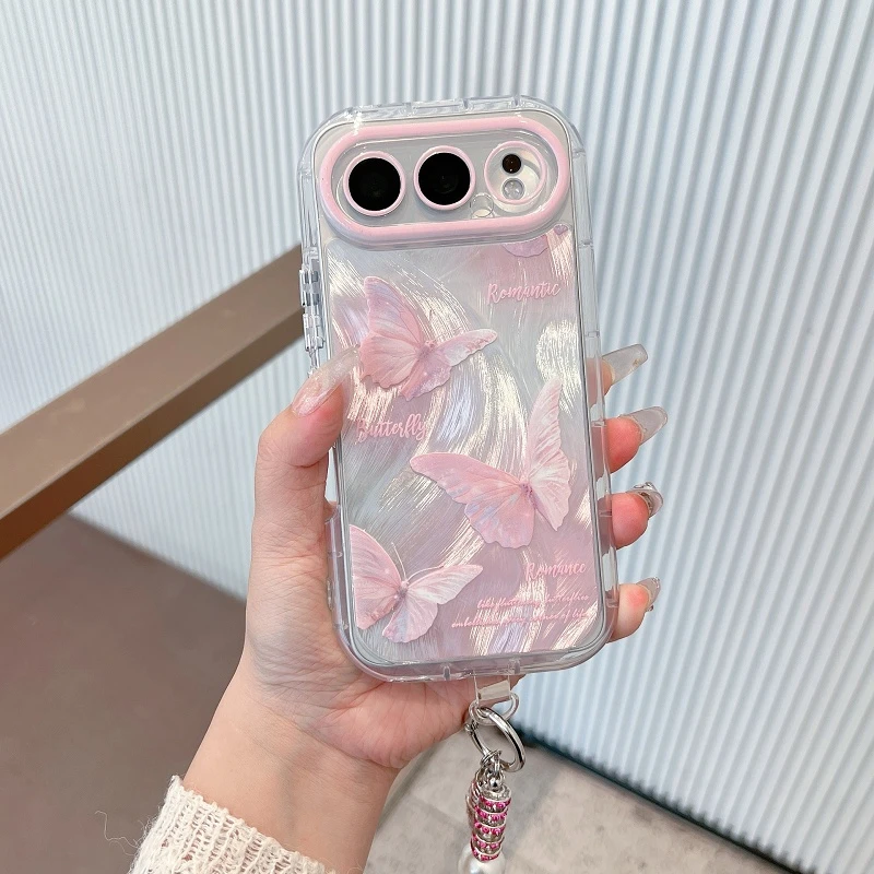 适用于荣耀500手机壳新款高级感创意羽纱蝴蝶500pro女款防摔ins