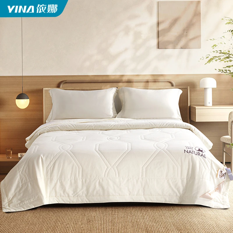 依娜高档百货同款A类可水洗新疆优质长绒棉夏款棉花纸片被空调被