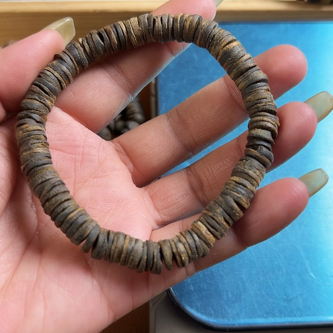 沉香碎屑沉香08药片珠单圈沉水级10g