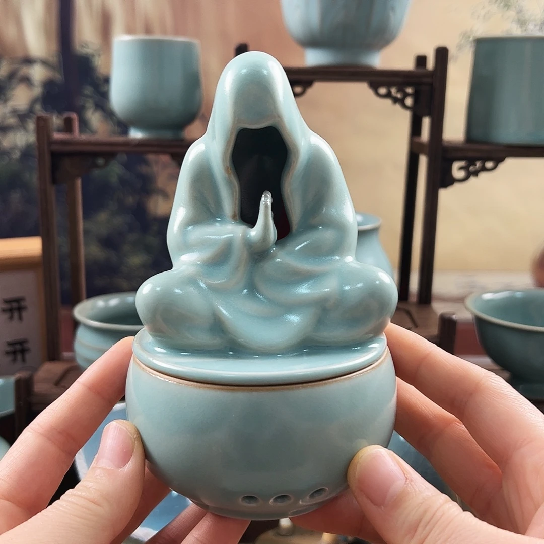 仿古釉水小香炉福利
