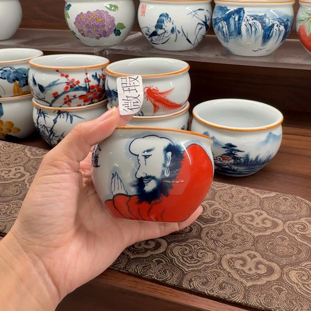 釉下彩纯手绘微瑕