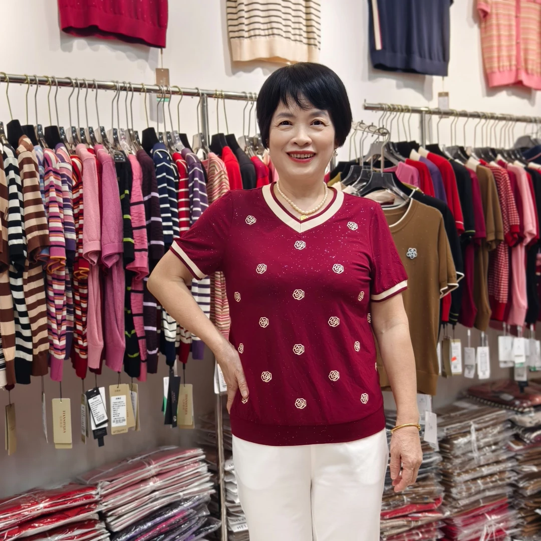 【休闲轻薄短袖】25年新款轻薄舒适弹力透气中老年妈妈装88185