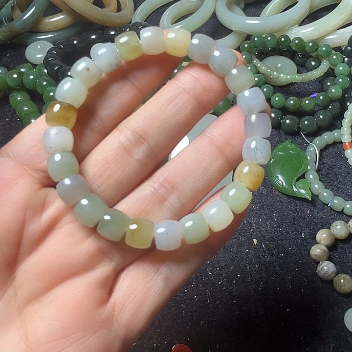 和田玉未镶嵌手串9