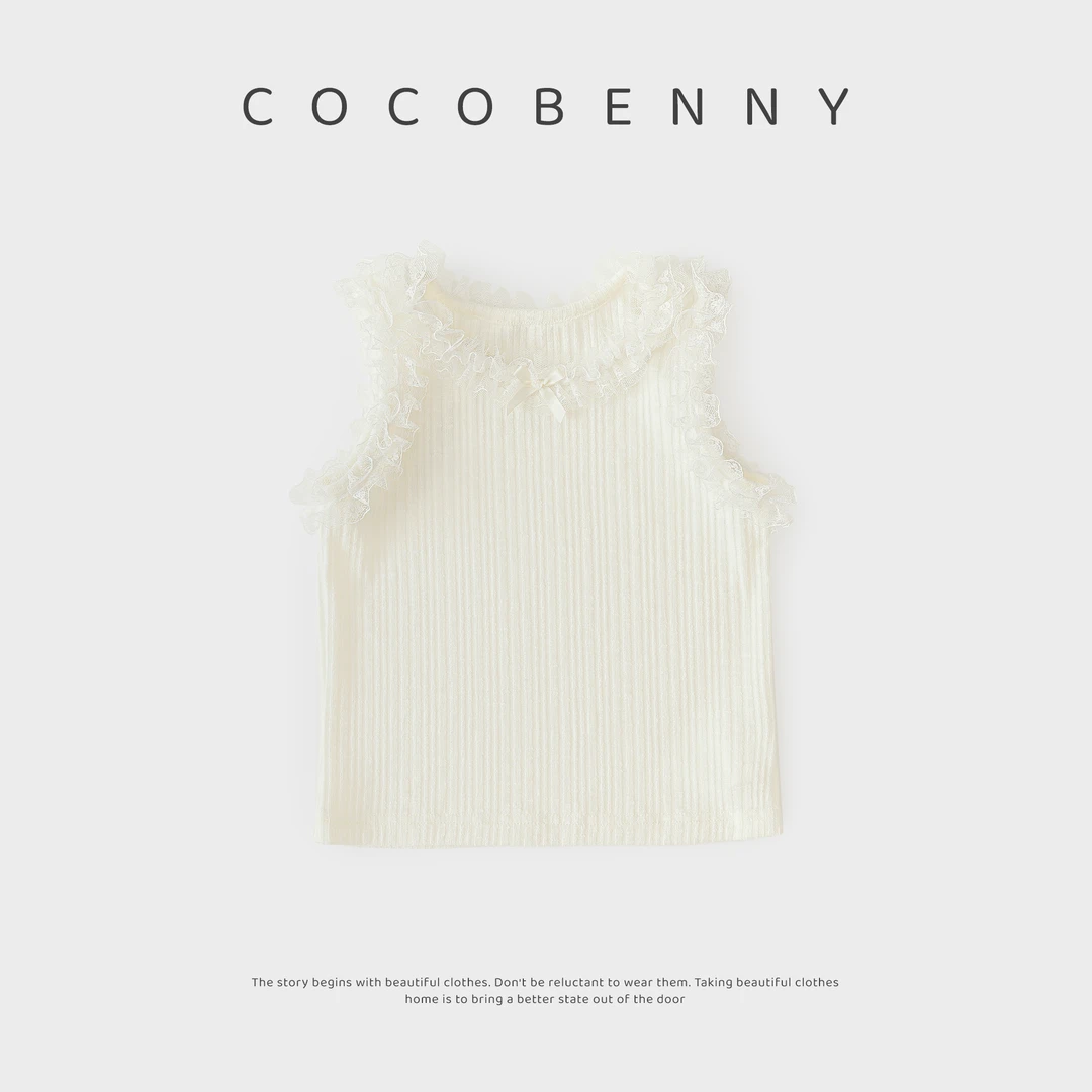 COCOBENNY儿童背心夏装女童新款圆领洋气宝宝无袖上衣外穿251328