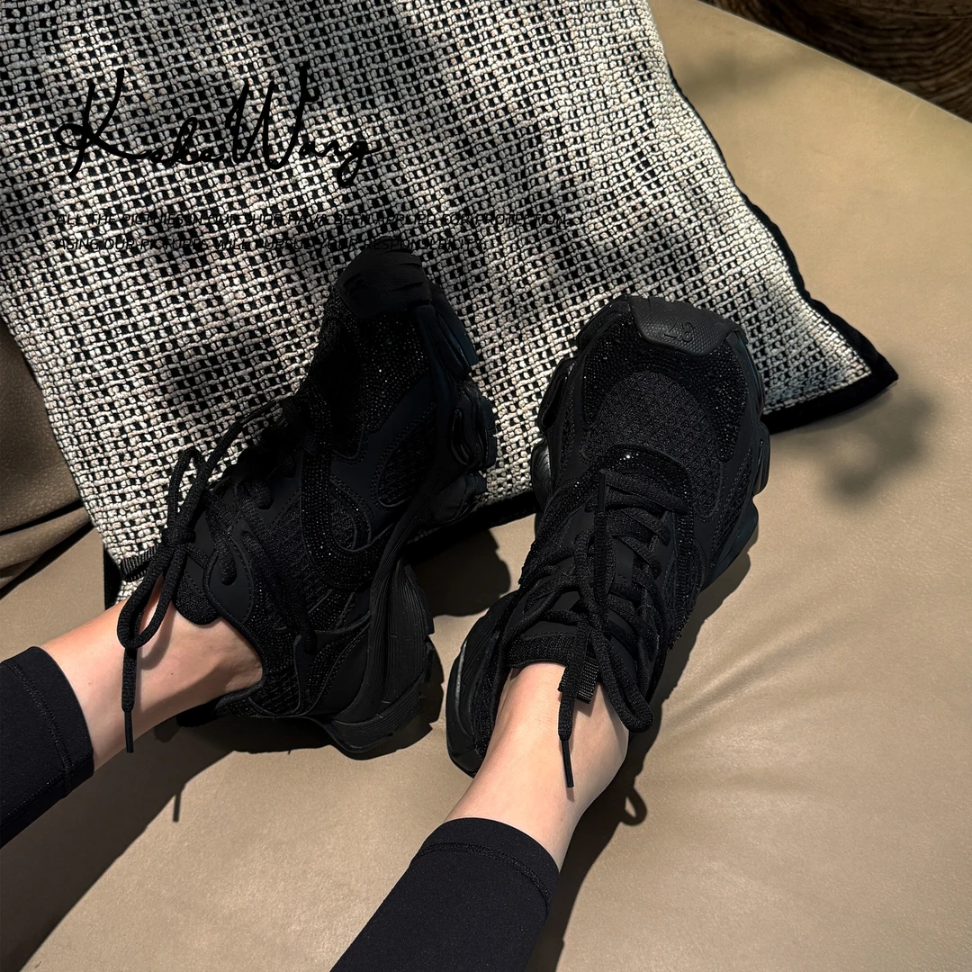 KOKO KANG早春烫钻厚底增高老爹轻便舒适百搭休闲鞋542364L10X37