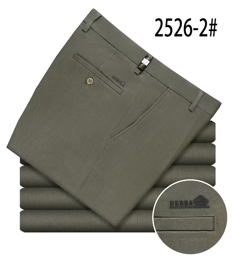 YILPIZ 花豹 卡其色男士宽松加厚高弹商务休闲裤