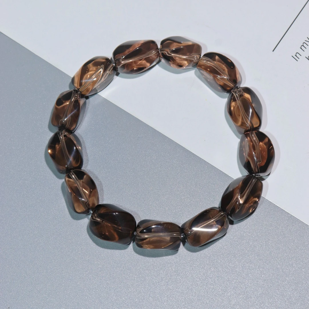 石光晶工茶晶随形手串（多样性发货）