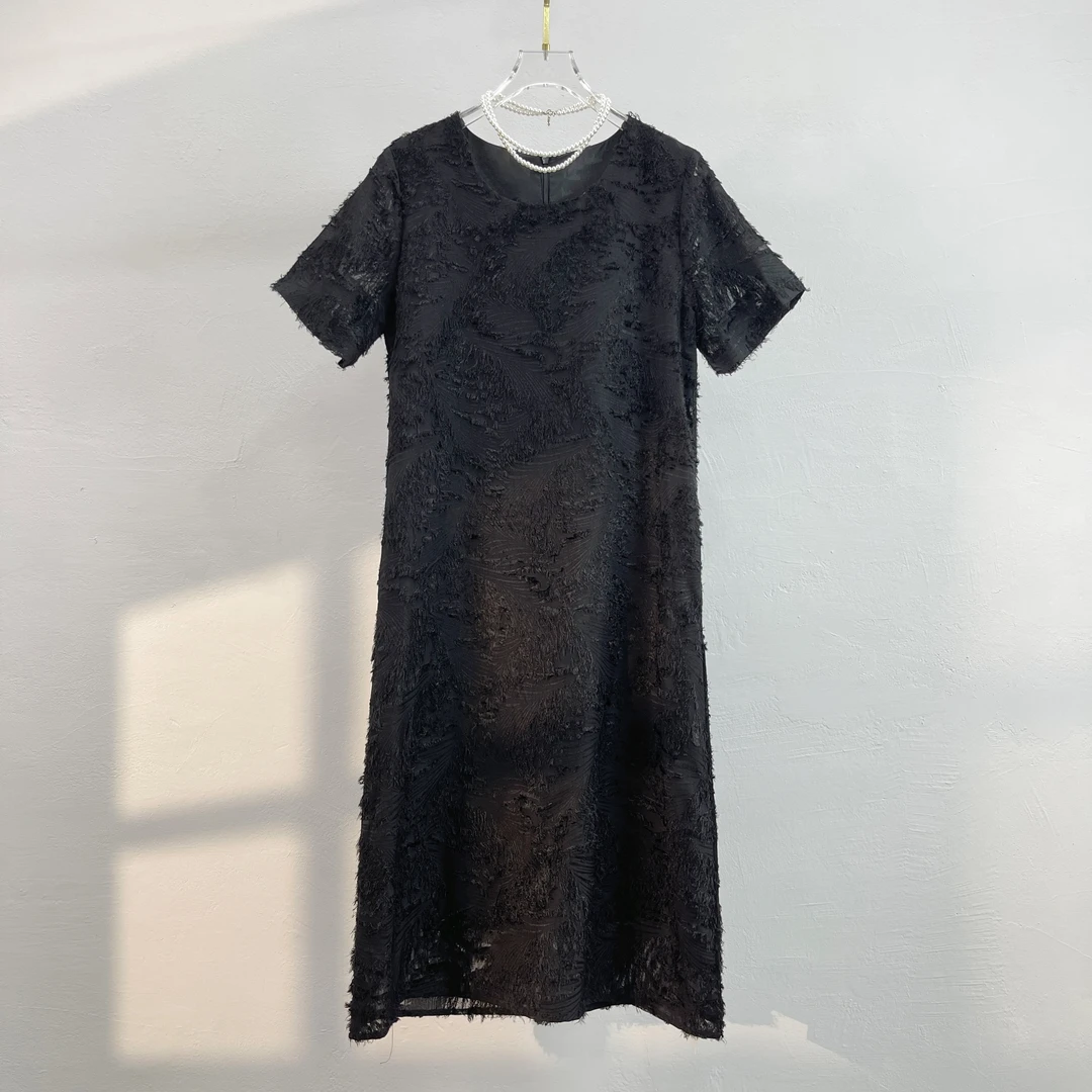 哈哈【601-700】气质女装集合蕾丝轻奢时尚夏季黑色国风设计师提花