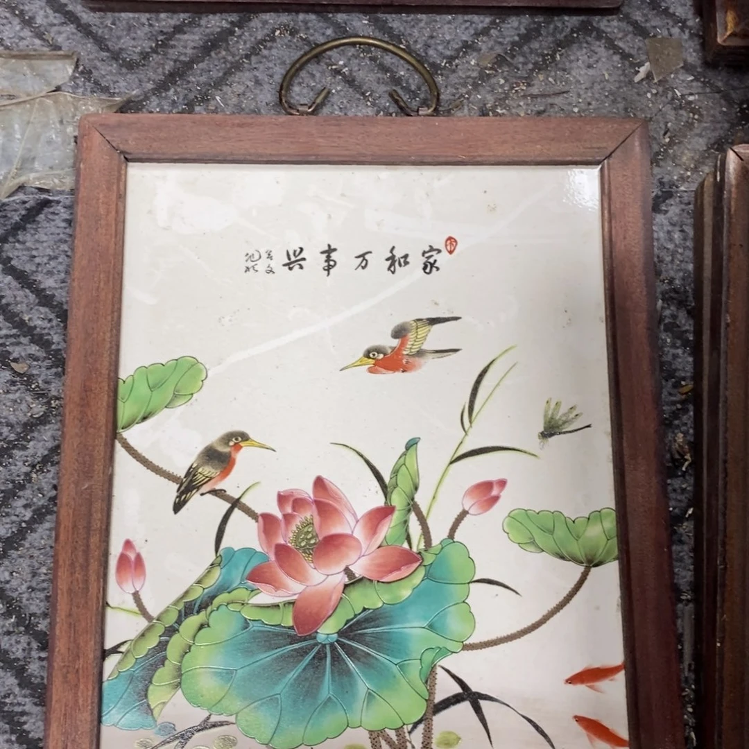 瓷片37*28厘米景德镇瓷板画柴窑烧制