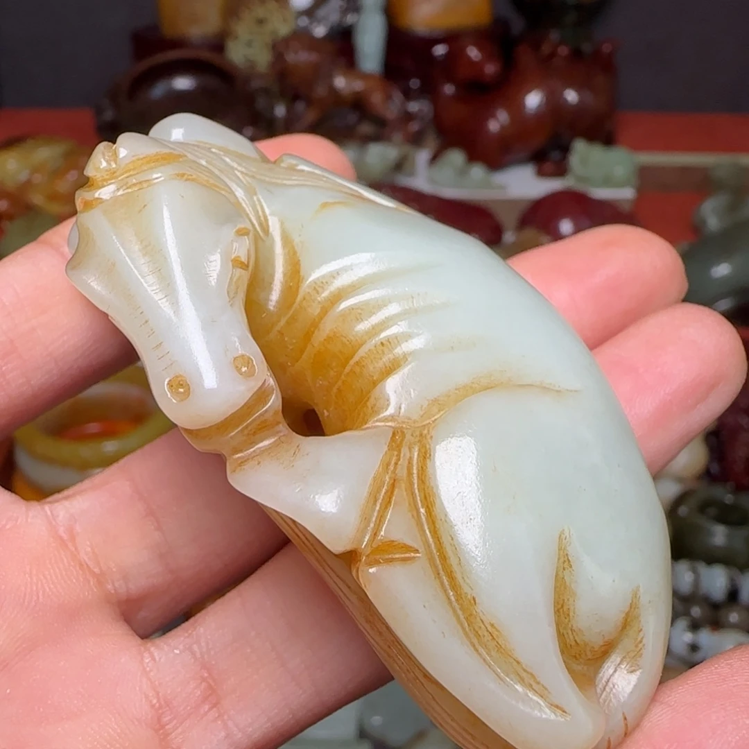 归***！和田玉未镶嵌挂件