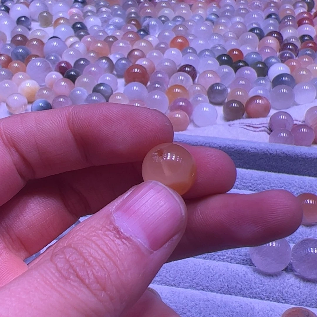 水晶兔毛水晶单珠未镶嵌我***樂黄兔毛水晶单珠