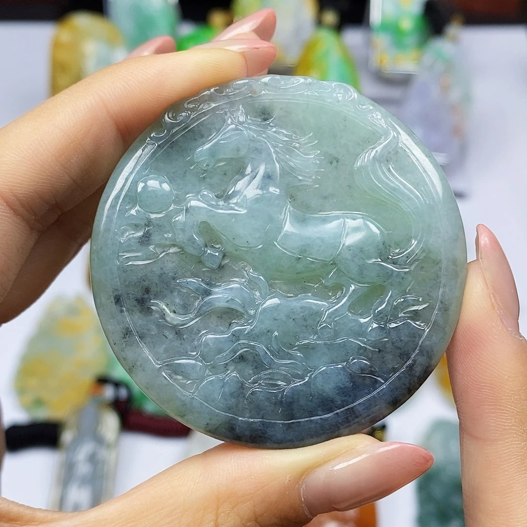 颈饰未镶嵌翡翠天然翡翠A货