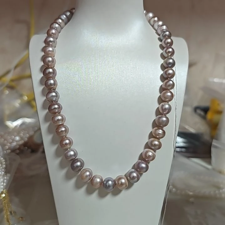 太***阳淡水珍珠合金项链