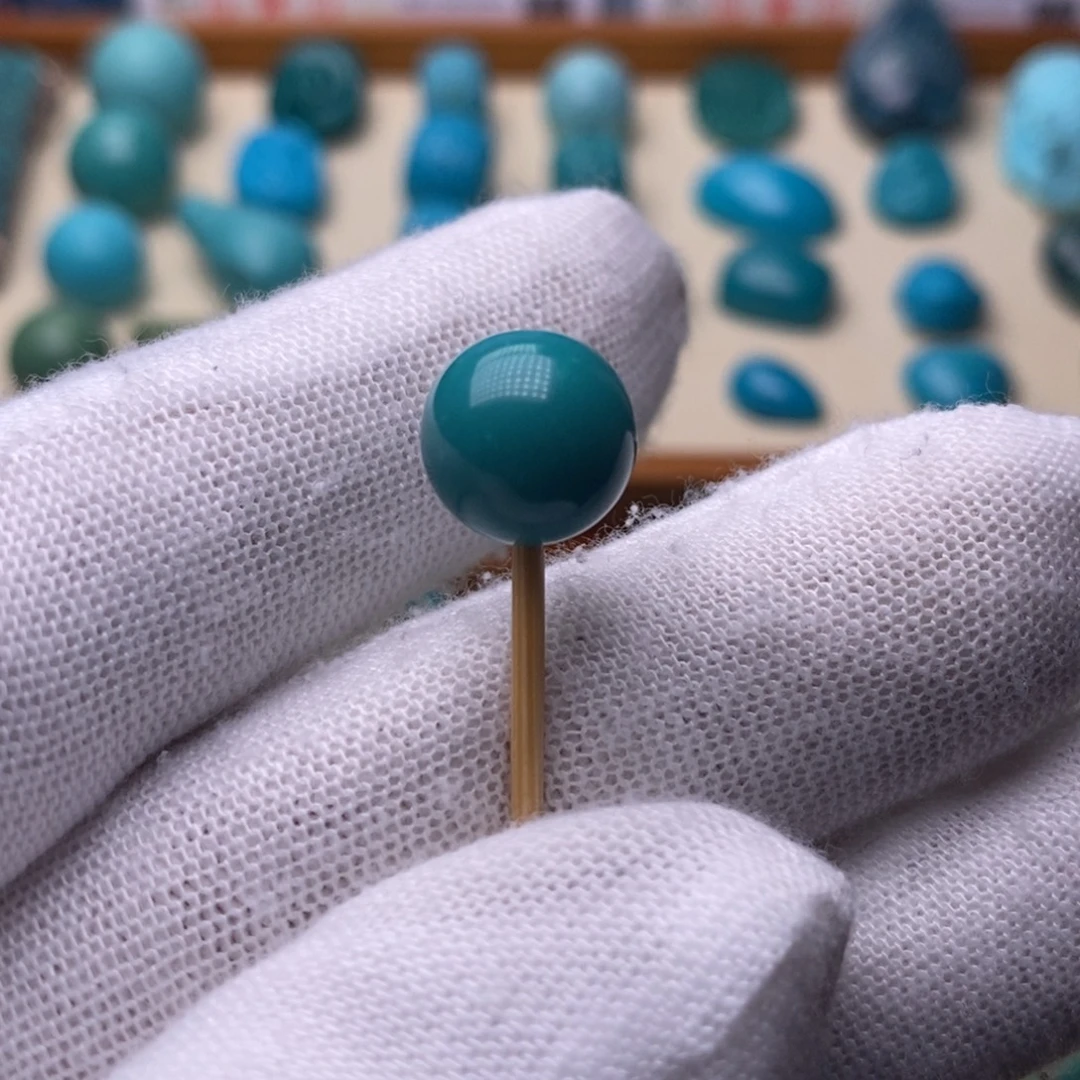 绿松石未镶嵌绿松石圆珠10.7