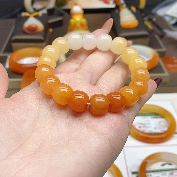 石英质玉（黄龙玉）未镶嵌手串