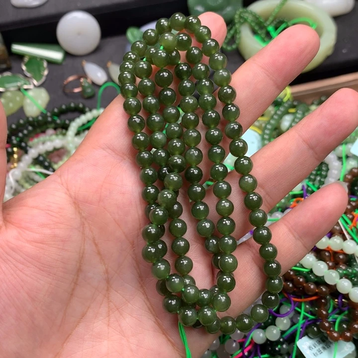 和田玉未镶嵌手链81