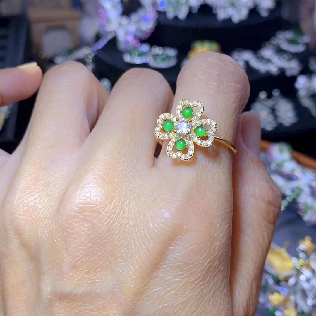 翡翠耳饰银S925镶嵌?****?天然翡翠