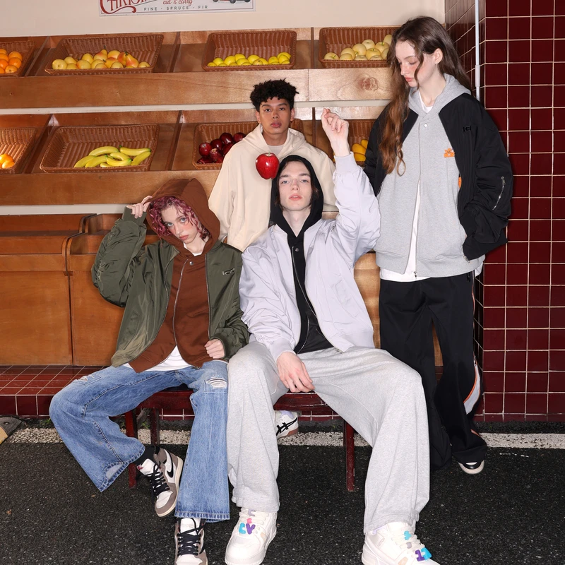 ics丨iconslab绣花嵌条分割袖MA1夹克男女美式复古CleanFit外套