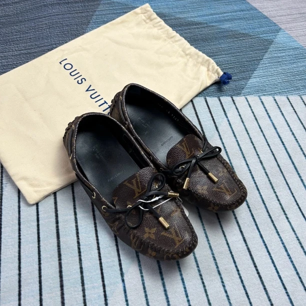 95新 LouisVuitton/路易威登 满印老花豆豆鞋三五码