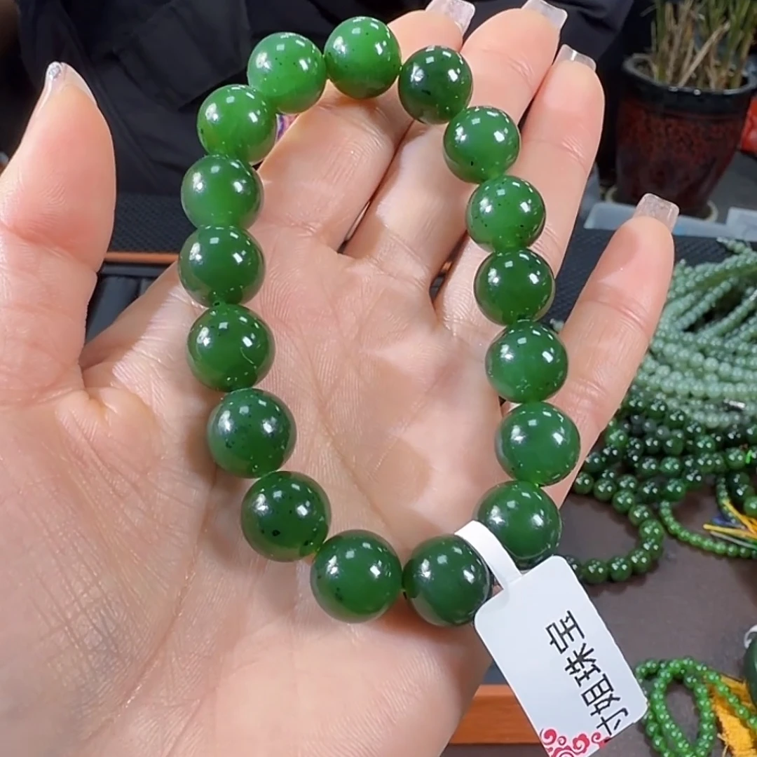 和田玉（碧玉）未镶嵌手链卡12