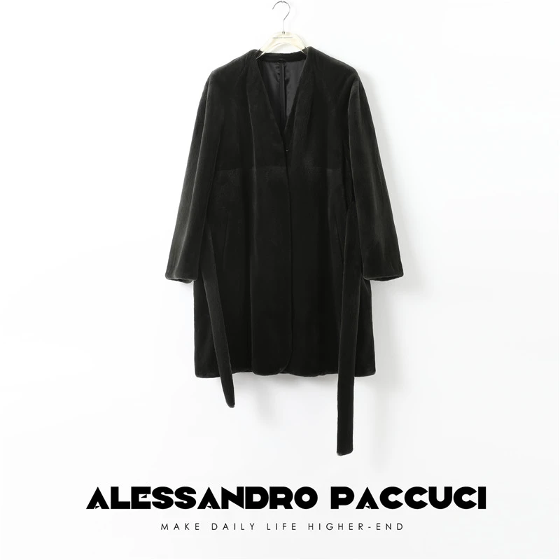 AP洛哥25437X【黑标系列】进口哥哈水貂皮草大衣