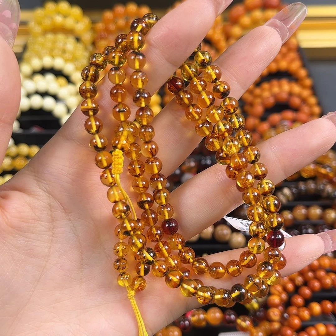 未镶嵌琥珀裸石绿花珀6+孤品