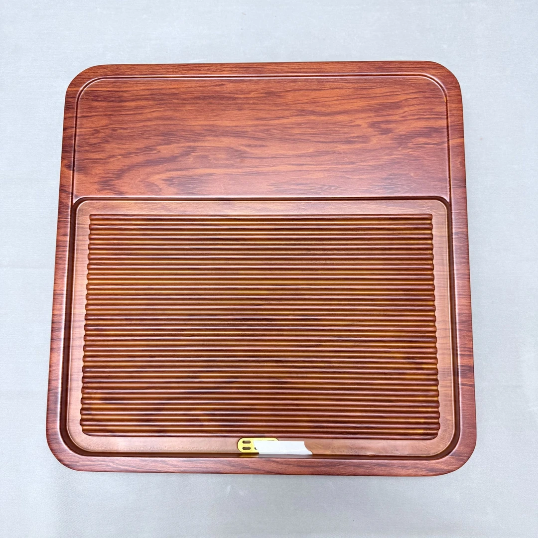 方形黄色40*40*4实木茶盘