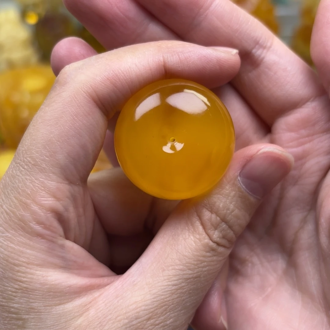 裸石蜜蜡未镶嵌蜜蜡吊坠打孔不退不换