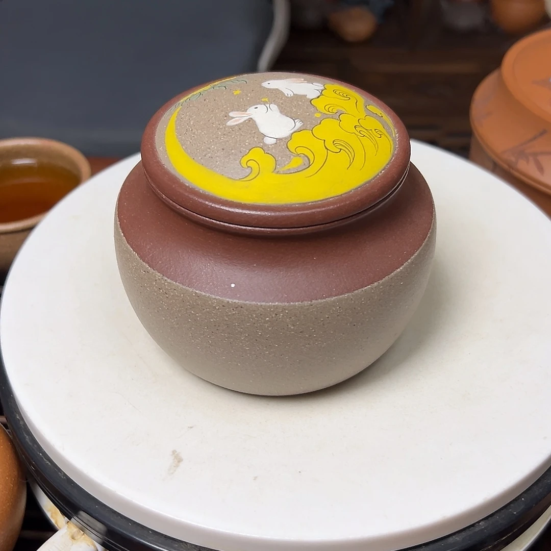 紫泥茶叶罐月**酌紫砂壶等传统