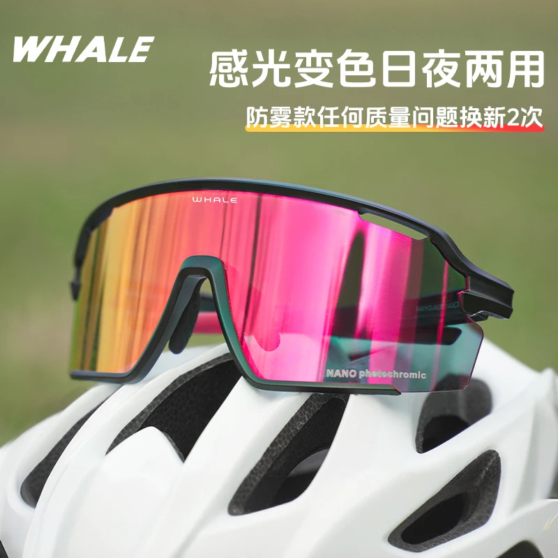 鲸鱼R4【半框】运动骑行眼镜跑步防风防紫外线防滑（防雾款999换新