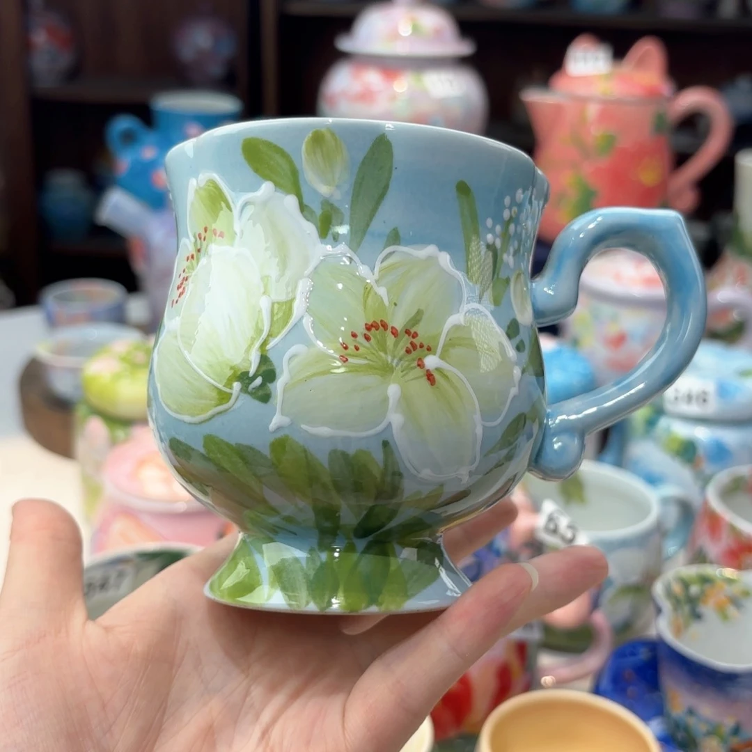 景德镇手绘高温釉下彩陶瓷茶具