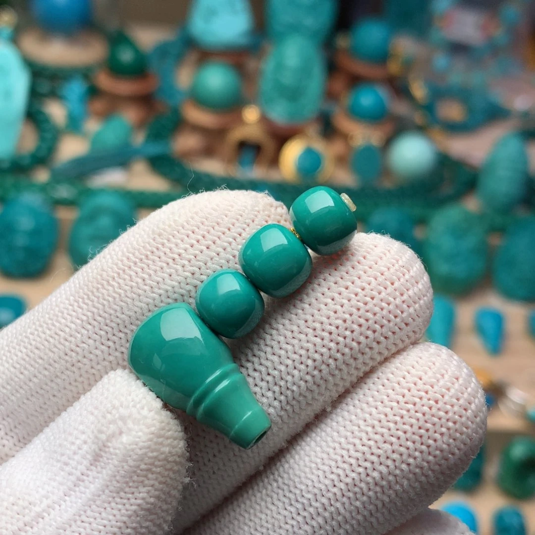 未镶嵌绿松石珠宝奇石精品套装