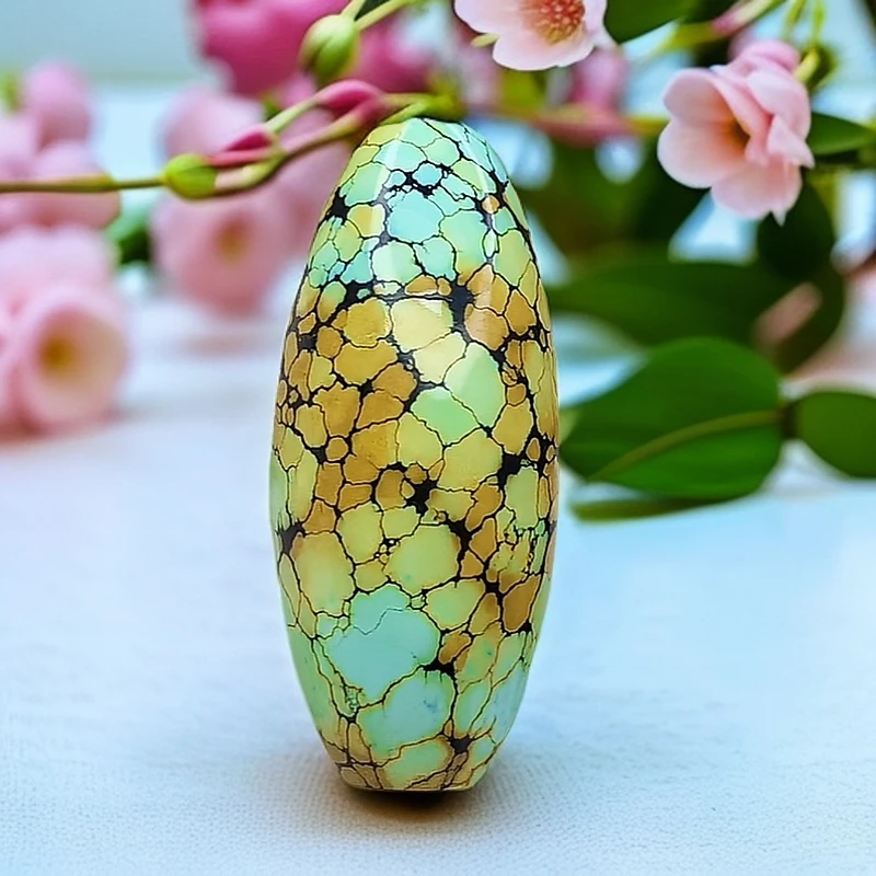 湖北原矿知己绿松石桶珠