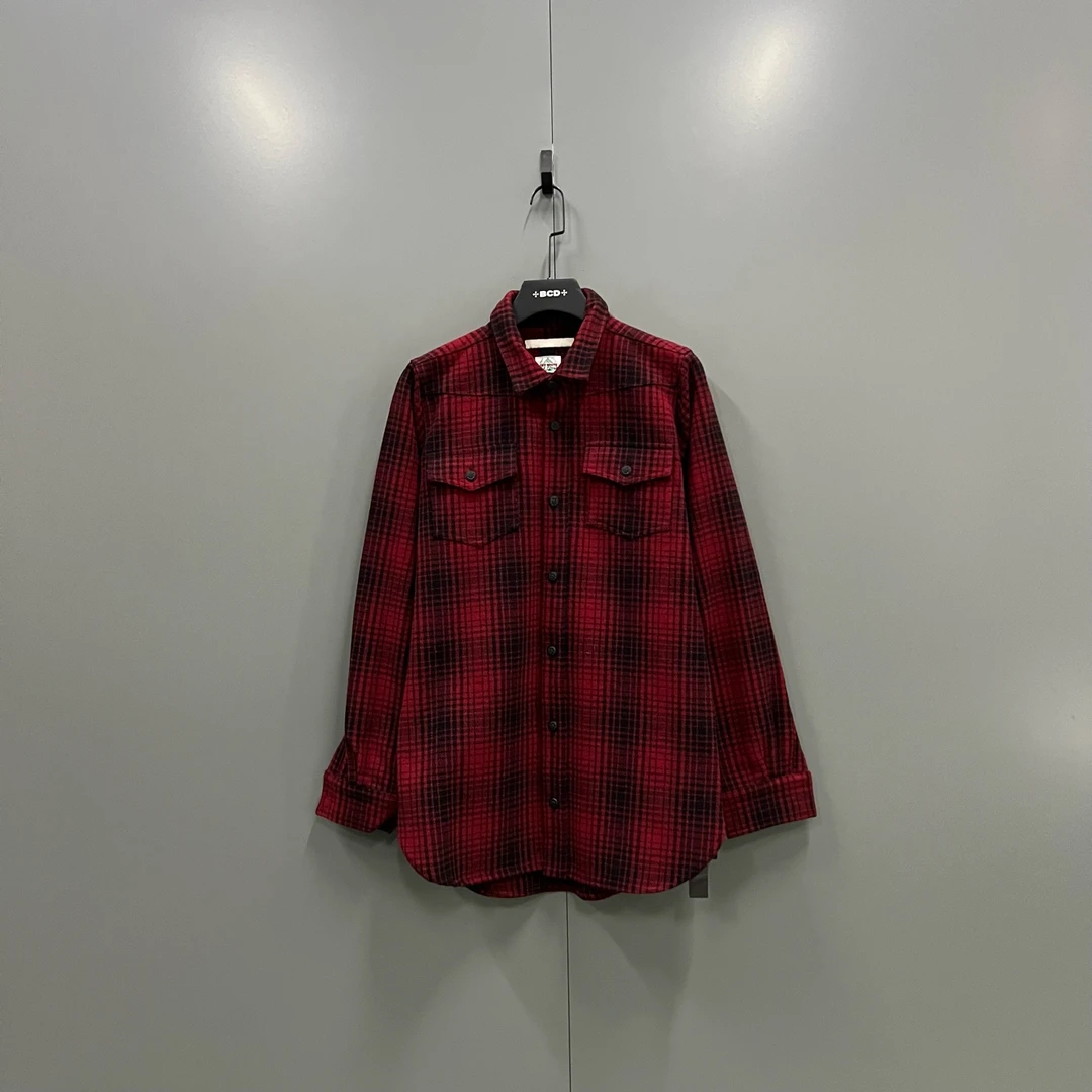 99新 maje jp119  ow 条纹格纹长袖衬衫 S 207333