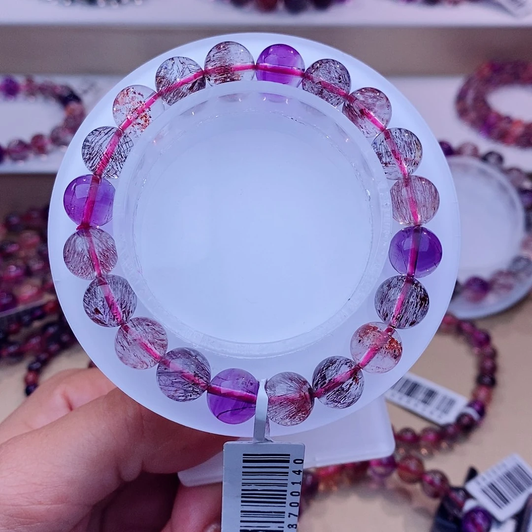 未镶嵌手链水晶黑加侖超七9m