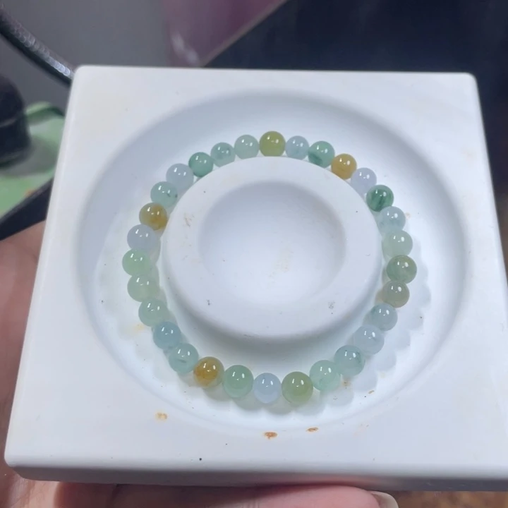 牛***鲍翡翠未镶嵌手链边角料缅甸翡翠珠子