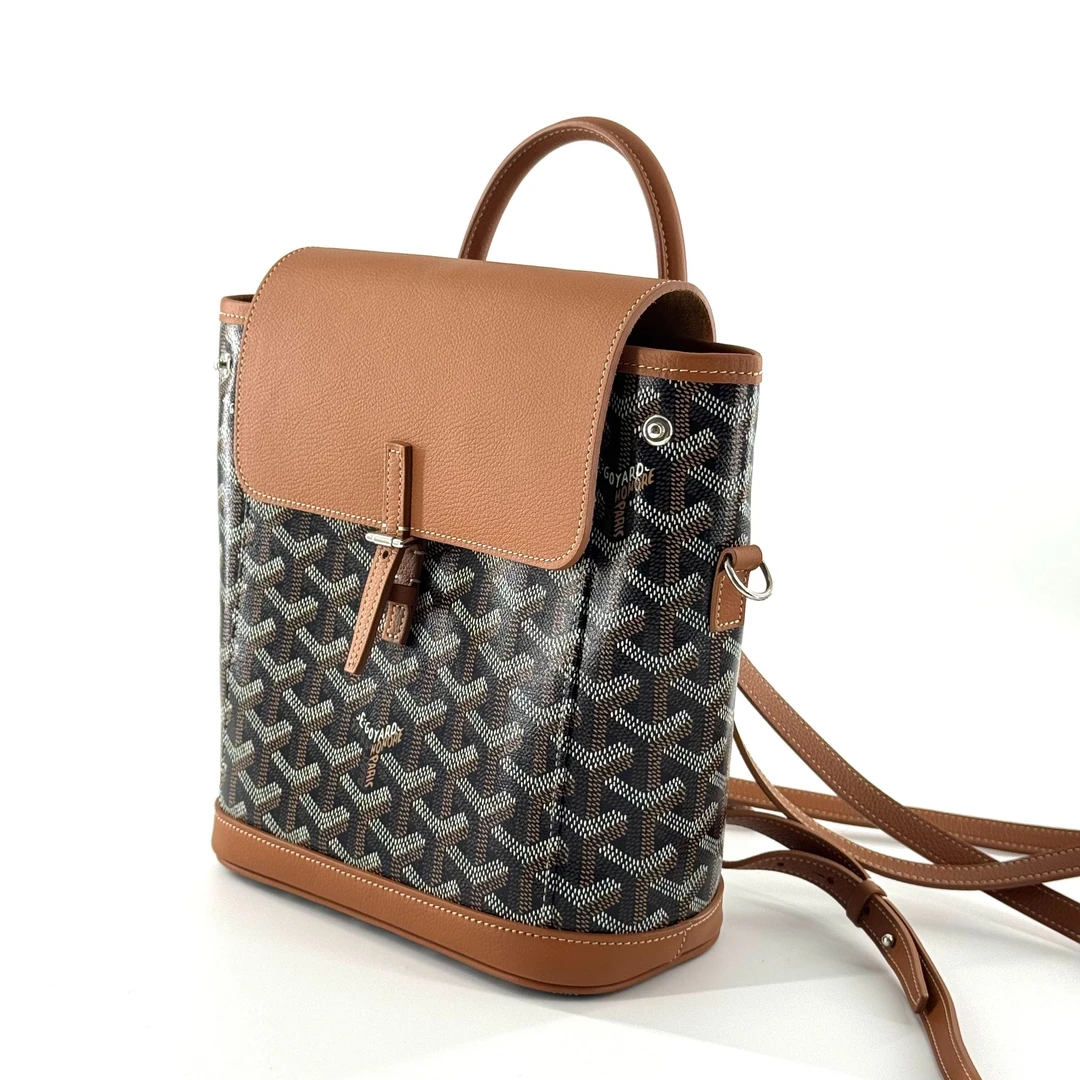 未使用 Goyard 黑棕色双肩背包 小号24年 底长20cm 闲置未使用