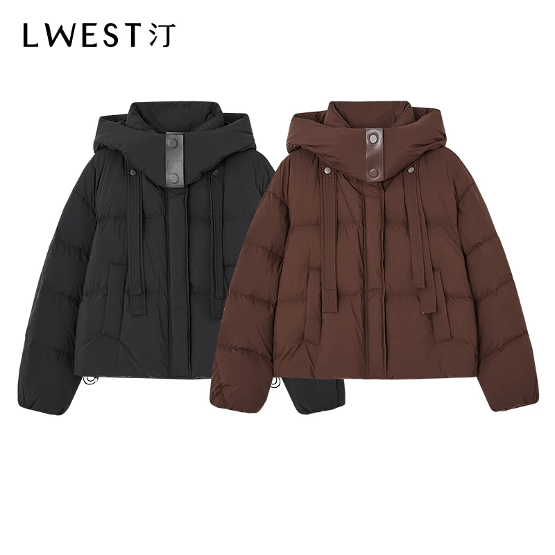 朗文斯汀2024冬装新款时尚连帽宽松保暖羽绒服DZMA4512B12093