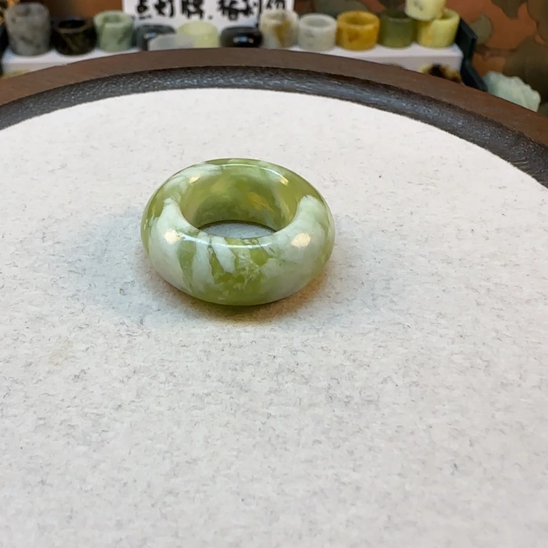多***ɞ蛇纹石玉未镶嵌戒指