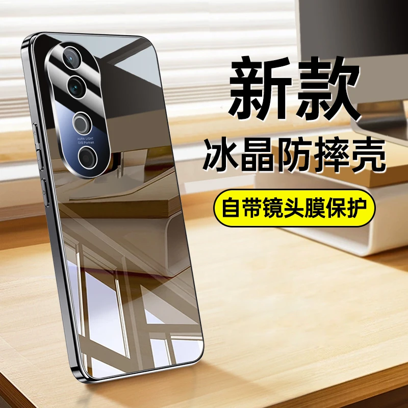 适用vivos19手机壳电镀冰晶玻璃S19pro镜头全包防摔壳保护套超薄