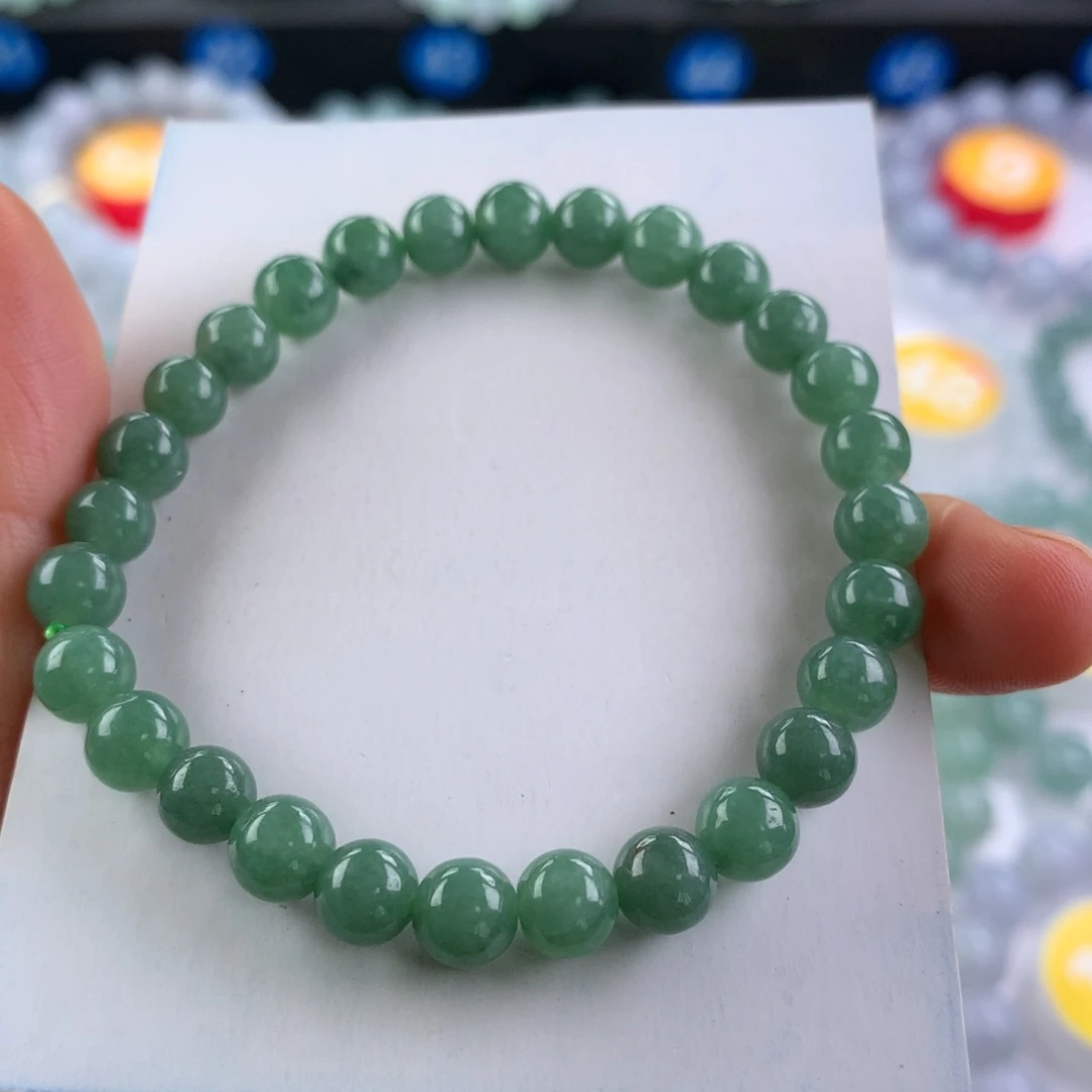 翡翠未镶嵌手链卡6.7