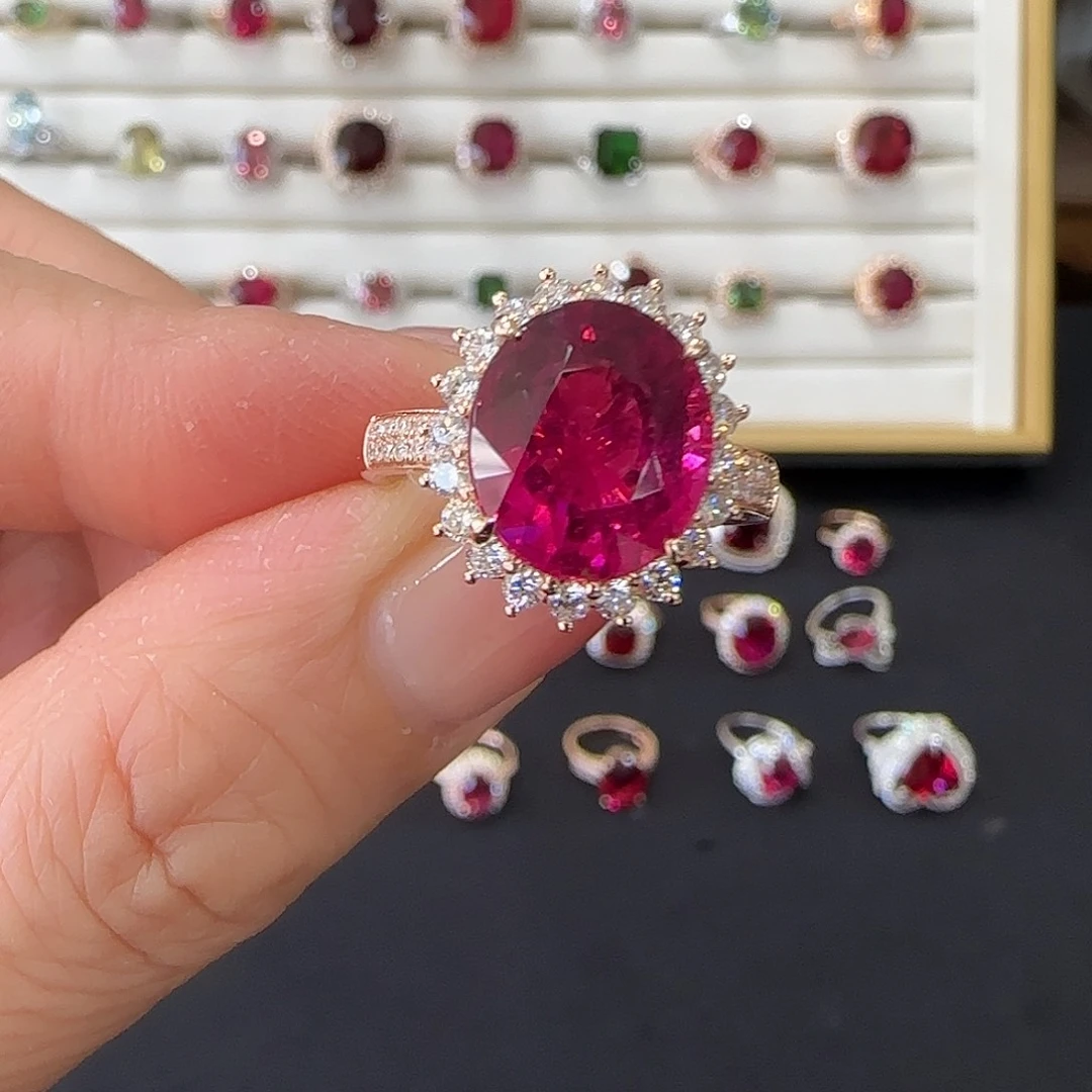 碧玺戒指18K金镶嵌4.56ct