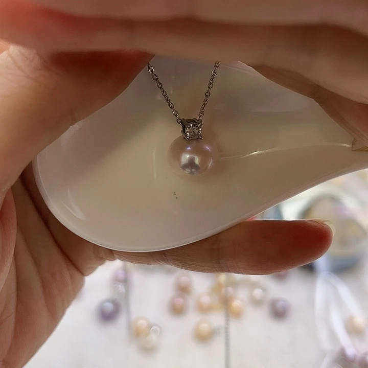 合金白珠银色戴妃淡水珍珠