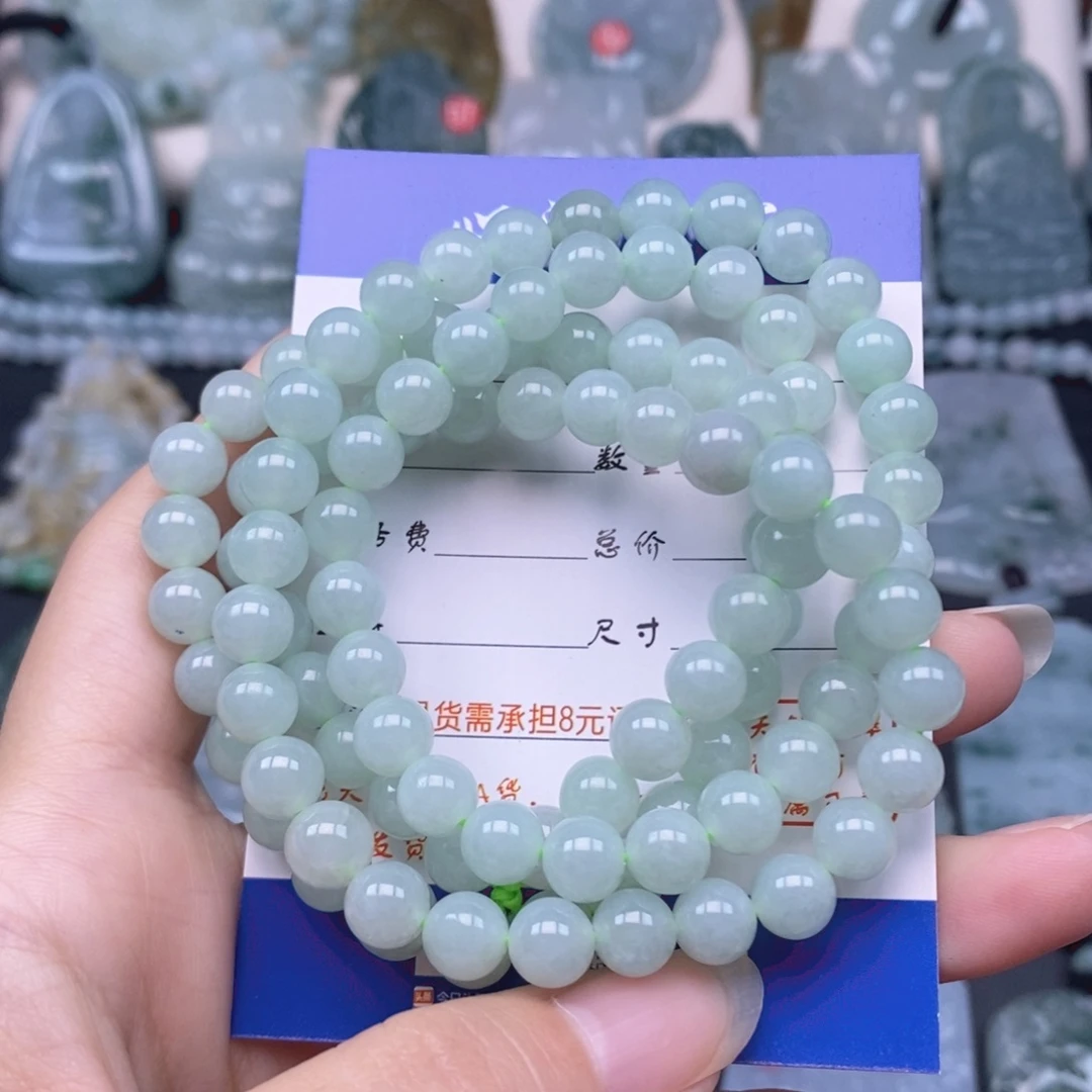 翡翠未镶嵌颈饰珠链