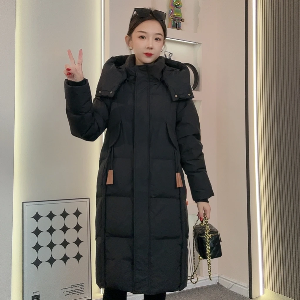【现货+运险】爆单冬季加厚长款简约百搭羽绒服女修身显瘦03