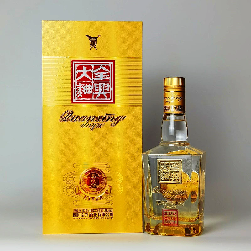全兴大曲晶彩金52度38度浓香型纯粮食固态法白酒500毫升52度500ml