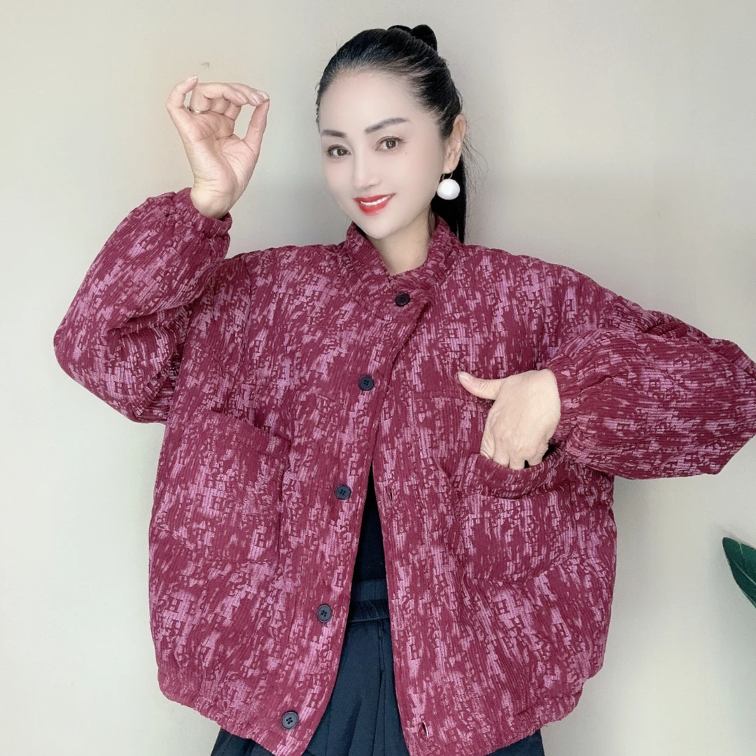 冬季新款中老年厚款洋气外套棉衣宽松休闲百搭棉服保暖时尚棉袄